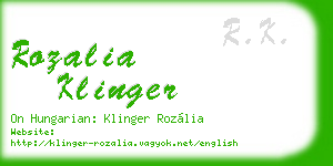 rozalia klinger business card